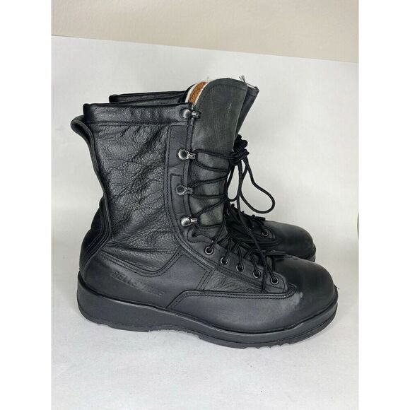Belleville 880ST Men's 8" Leather WP Steel Safety Toe Army Boots Black Size 9 R - Picture 1 of 13